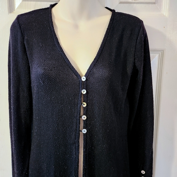 Divided Black Knit Duster Sweater Cardigan - Picture 4 of 8